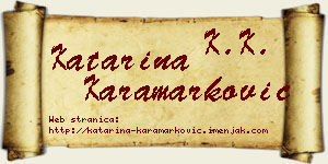 Katarina Karamarković vizit kartica